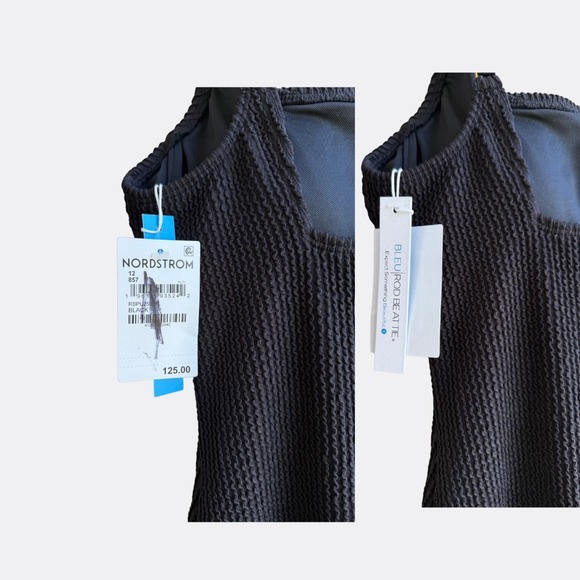 Bleu Rod Beattie Walk the Line Square Neck One-Piece Swimsuit Black Women's 12 - Picture 5 of 6